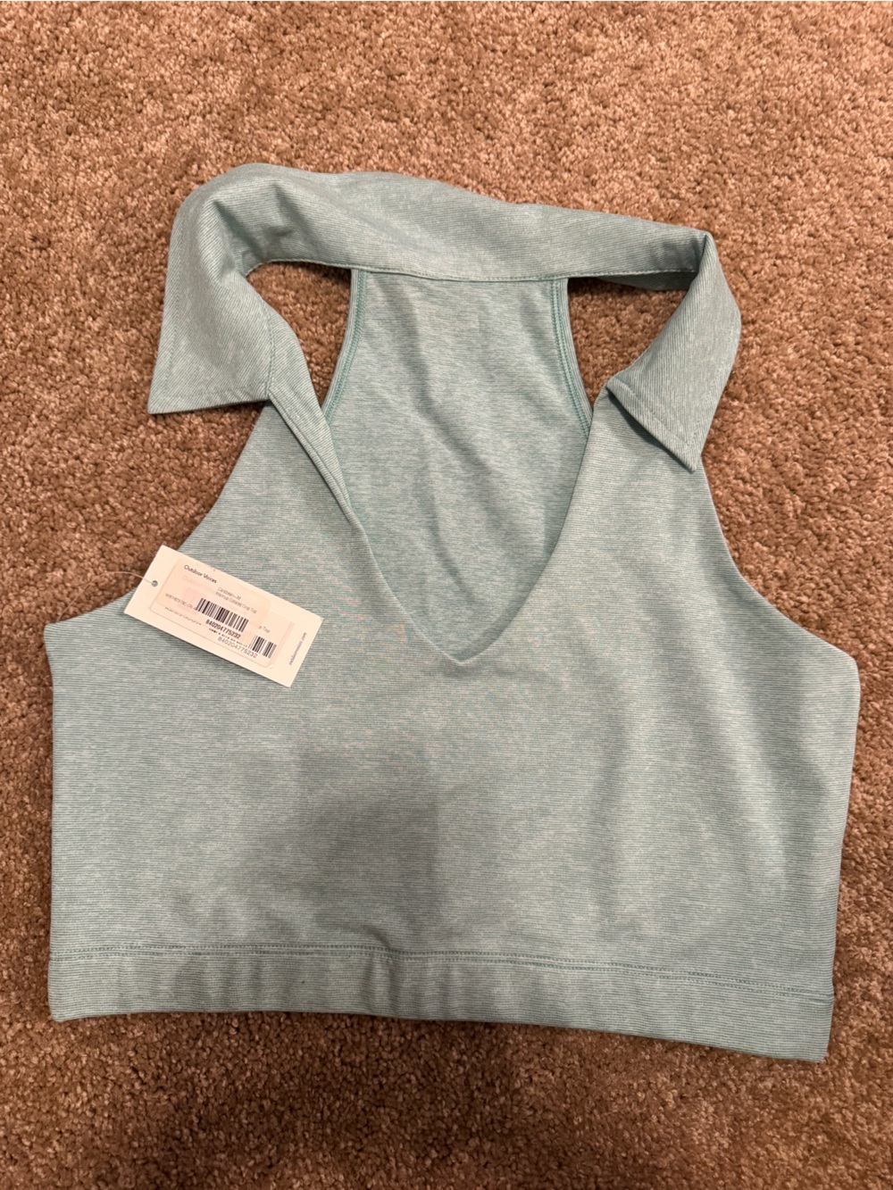 Outdoor voices warmup collared crop top